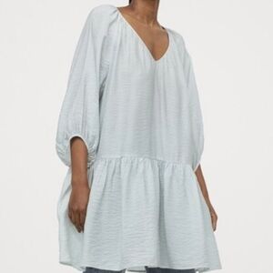 Light Blue V-Neck Women's Top